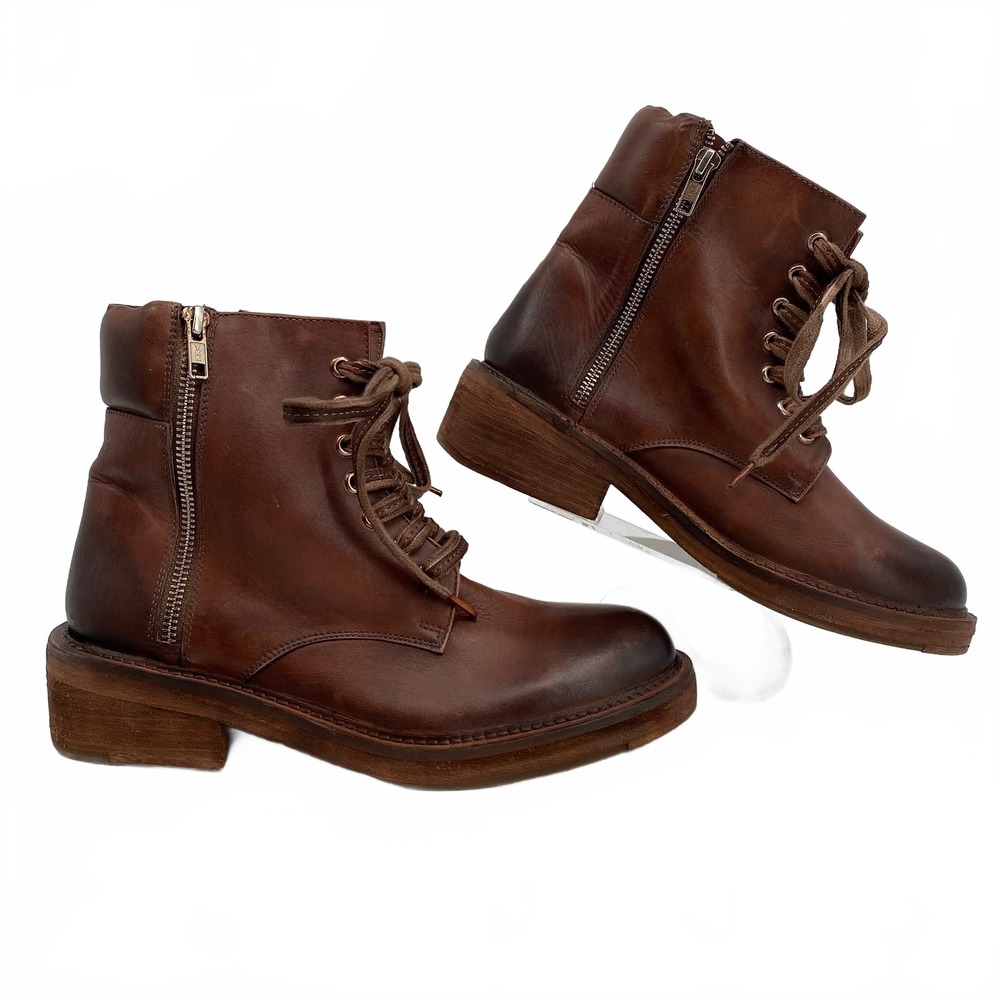 Vintage Foundry Co. Brown Lace-Up Boots | Womens 8.5